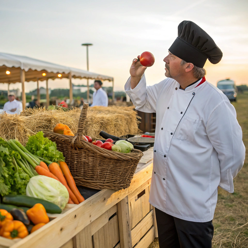 Chef che seleziona i prodotti migliori